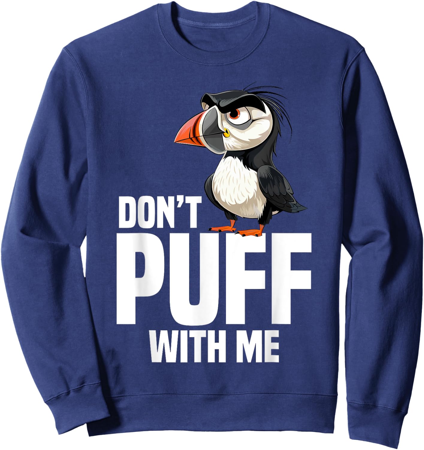 Puffin Stuffed Animal iceland Costume Stuffed Puffin Sweatshirt - Sweatshirt | Navy