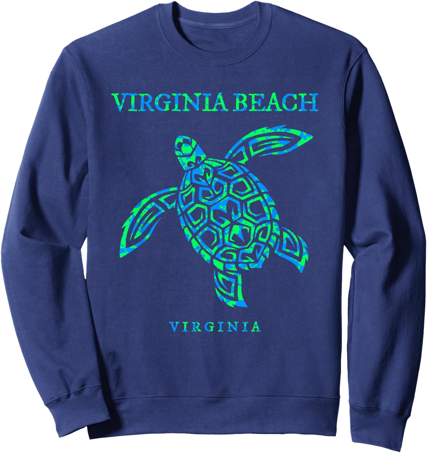 Virginia Beach Virginia Sea Turtle Vacation Souvenir Women Girls Kids Sweatshirt - Sweatshirt | Navy