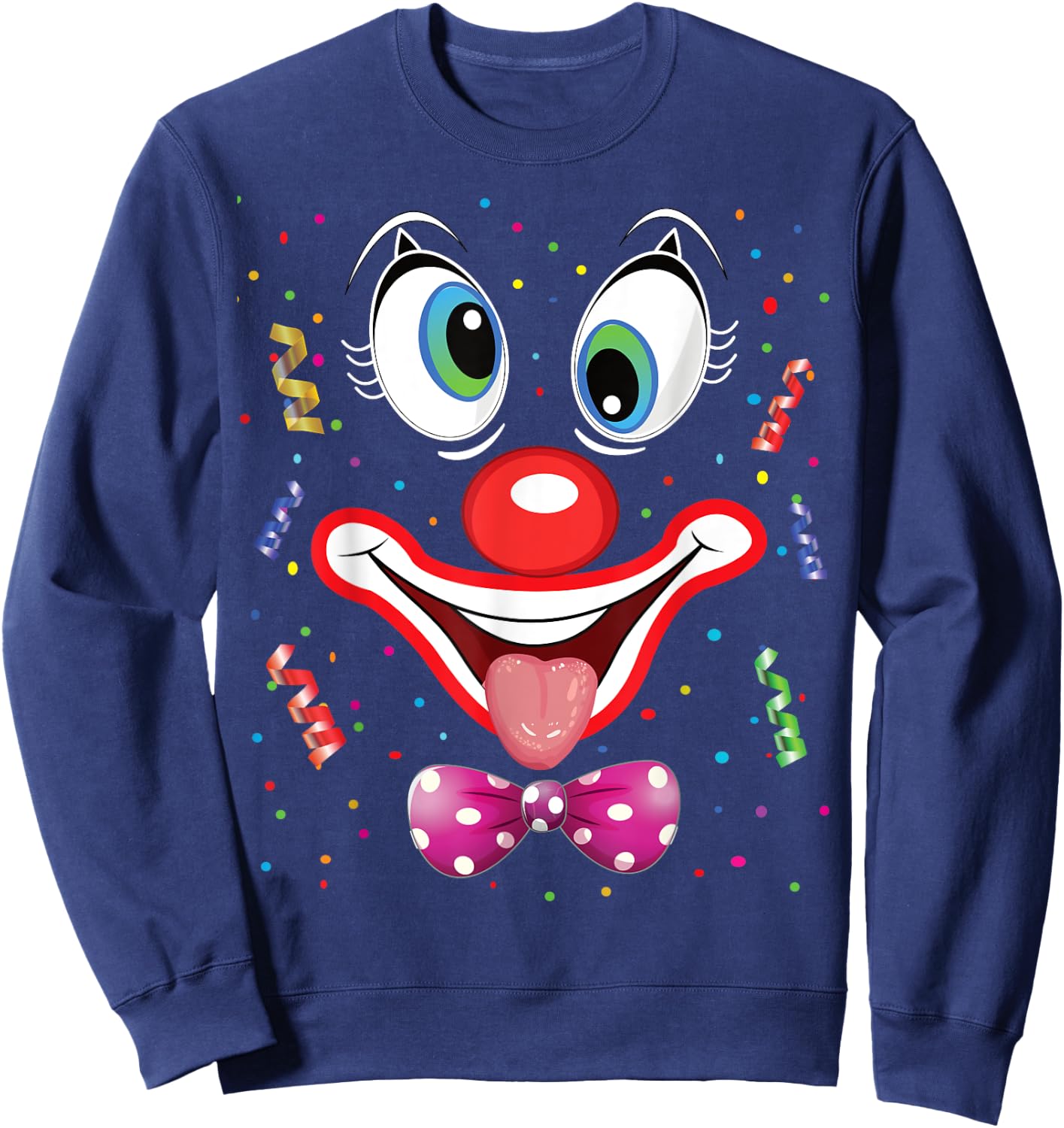 Carnival Clown Face Circus Costume Kids Men Women Carnivals Sweatshirt - Sweatshirt | Navy