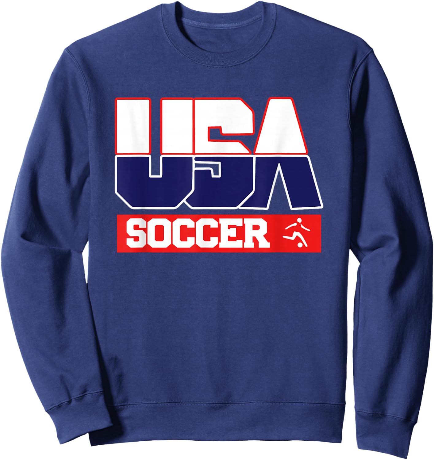 USA Team Soccer - Men & Women American Sports Sweatshirt - Sweatshirt | Navy