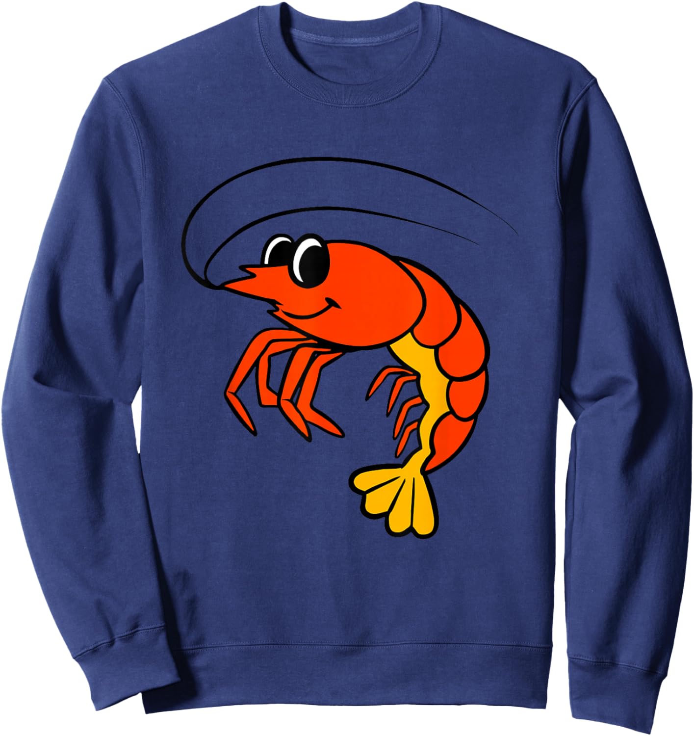 Kids Shrimp Shirt For Boys Or Girls | Cute Shrimp Gift Sweatshirt - Sweatshirt | Navy
