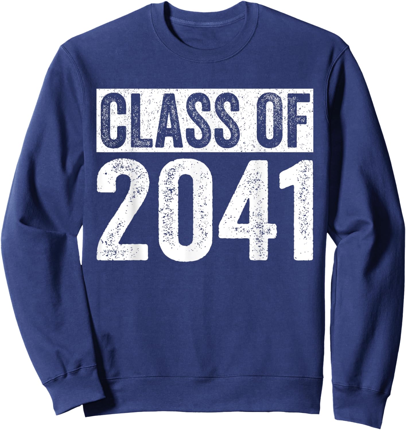 Class of 2041 Grow With Me Graduation First Day of School Sweatshirt - Sweatshirt | Navy