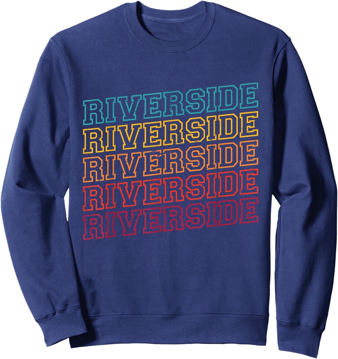 Riverside - Retro Vintage Riverside Souvenir - Riverside Sweatshirt - Sweatshirt | Navy