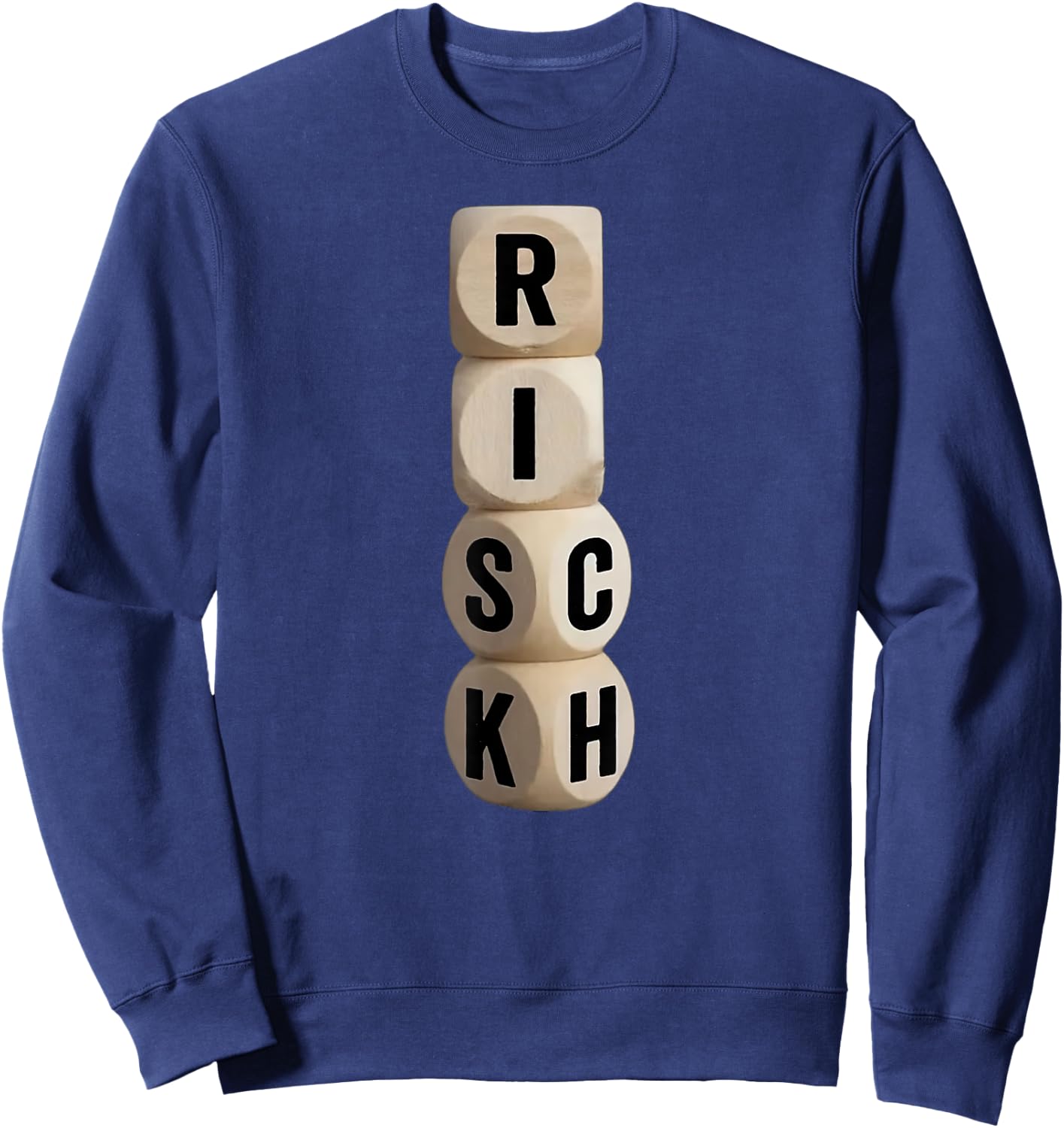 Risk Rich I will be Rich Earn Crypto Sweatshirt - Sweatshirt | Navy