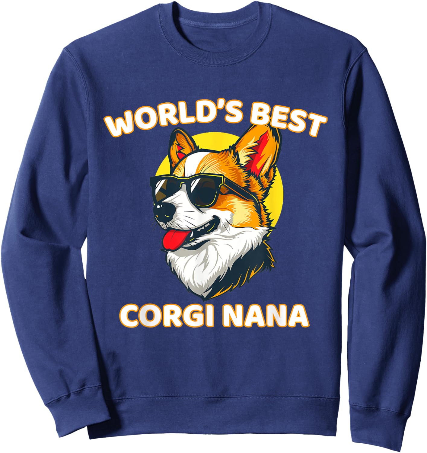 Funny World's Best Corgi Grandma Nana Sweatshirt - Sweatshirt | Navy