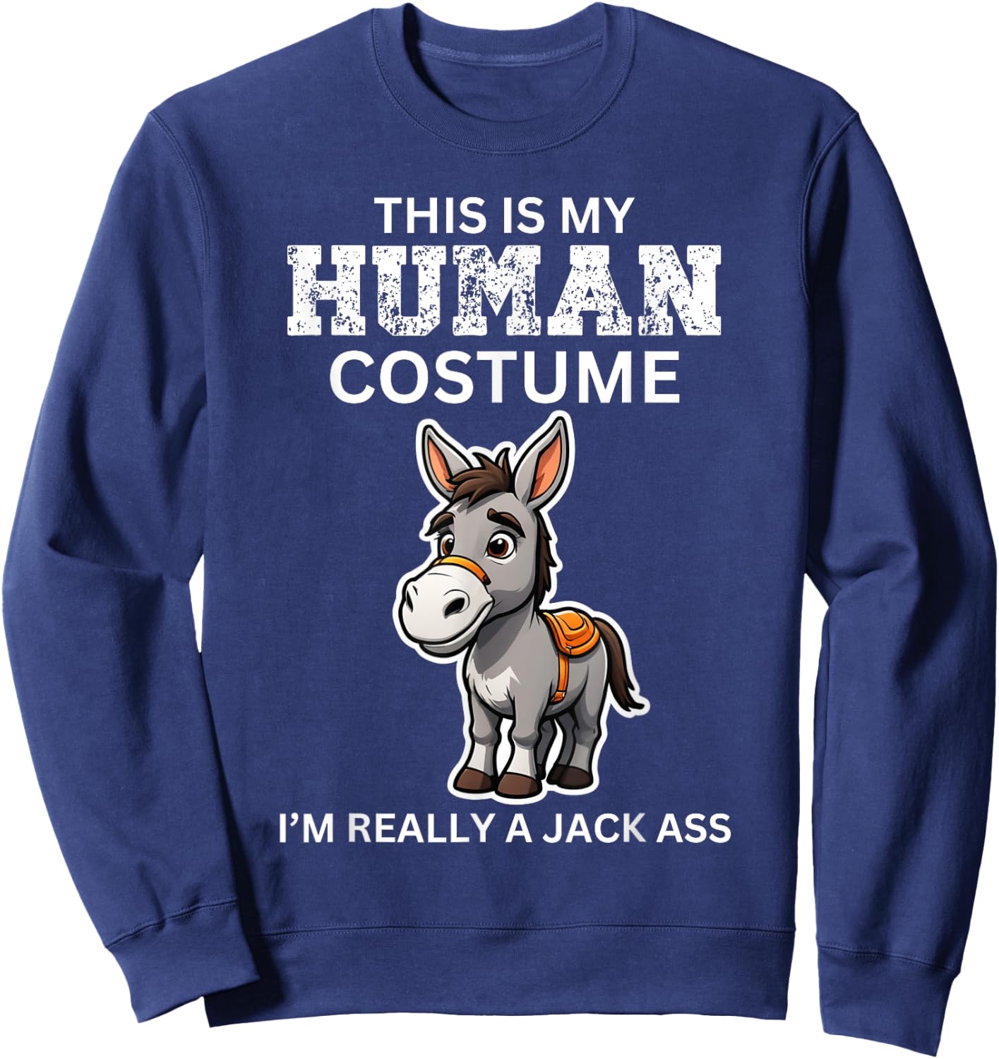 Funny Halloween Season I Am A Jackass Sarcastic Costume 2024 Sweatshirt - Sweatshirt | Navy