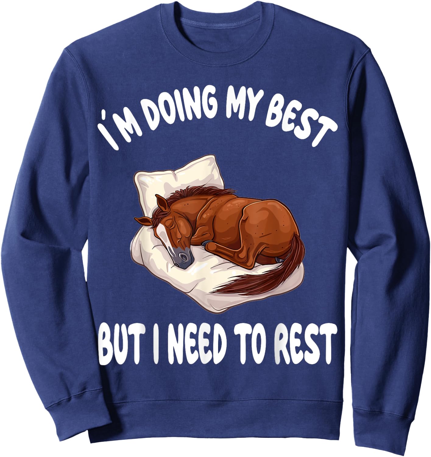 Horse Riding Official Sleepshirt Pajamas Nightgown Sweatshirt - Sweatshirt | Navy