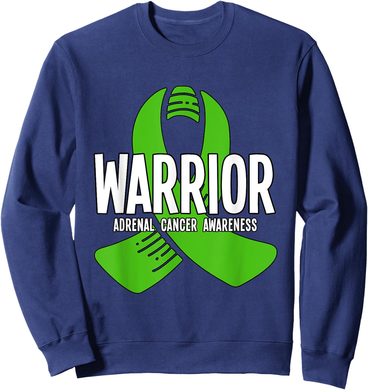 Warrior Adrenal Cancer Awareness Sweatshirt - Sweatshirt | Navy