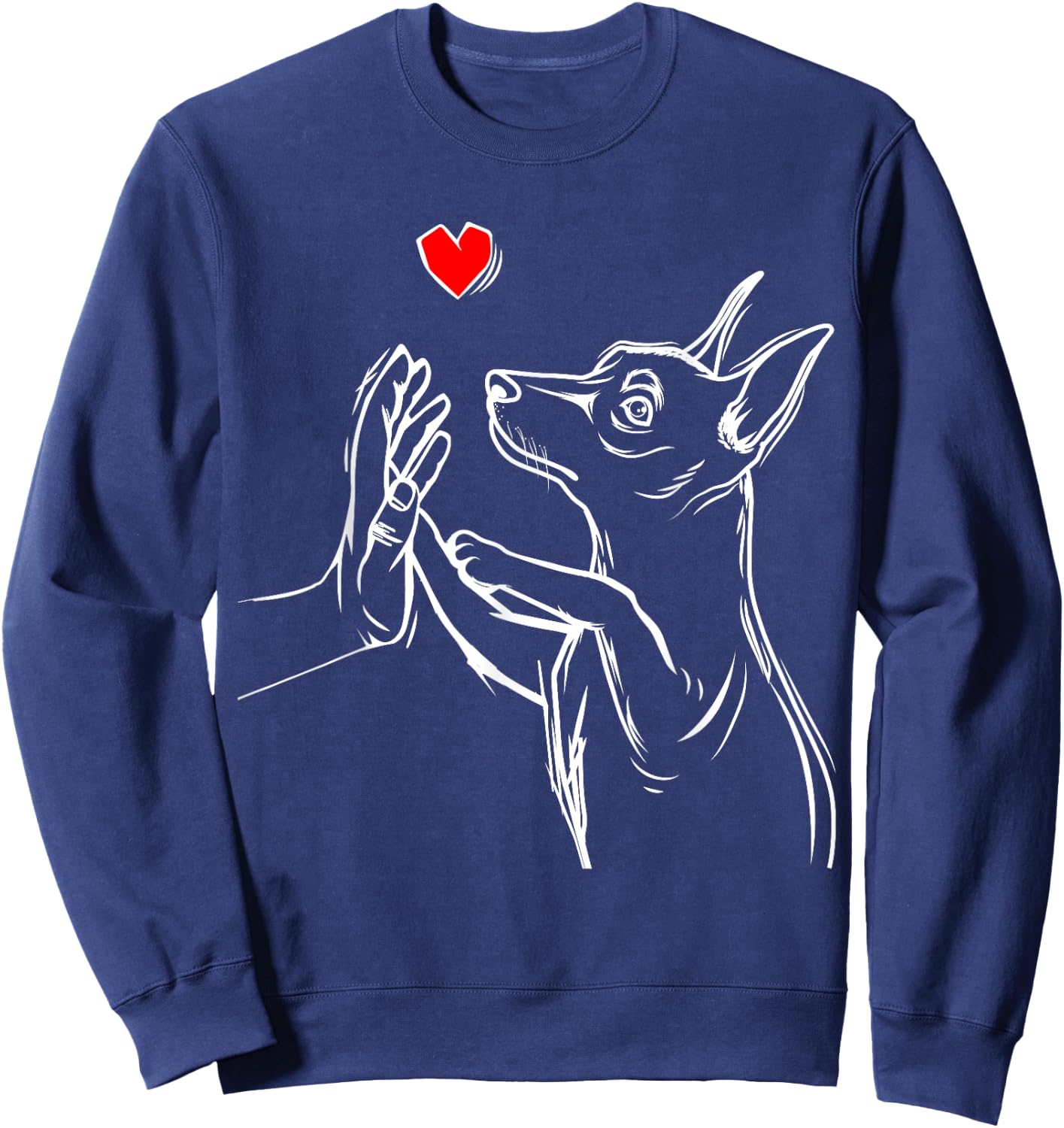 Min Pin Love Miniature Pinscher Dog Mom Women Girls Sweatshirt - Sweatshirt | Navy