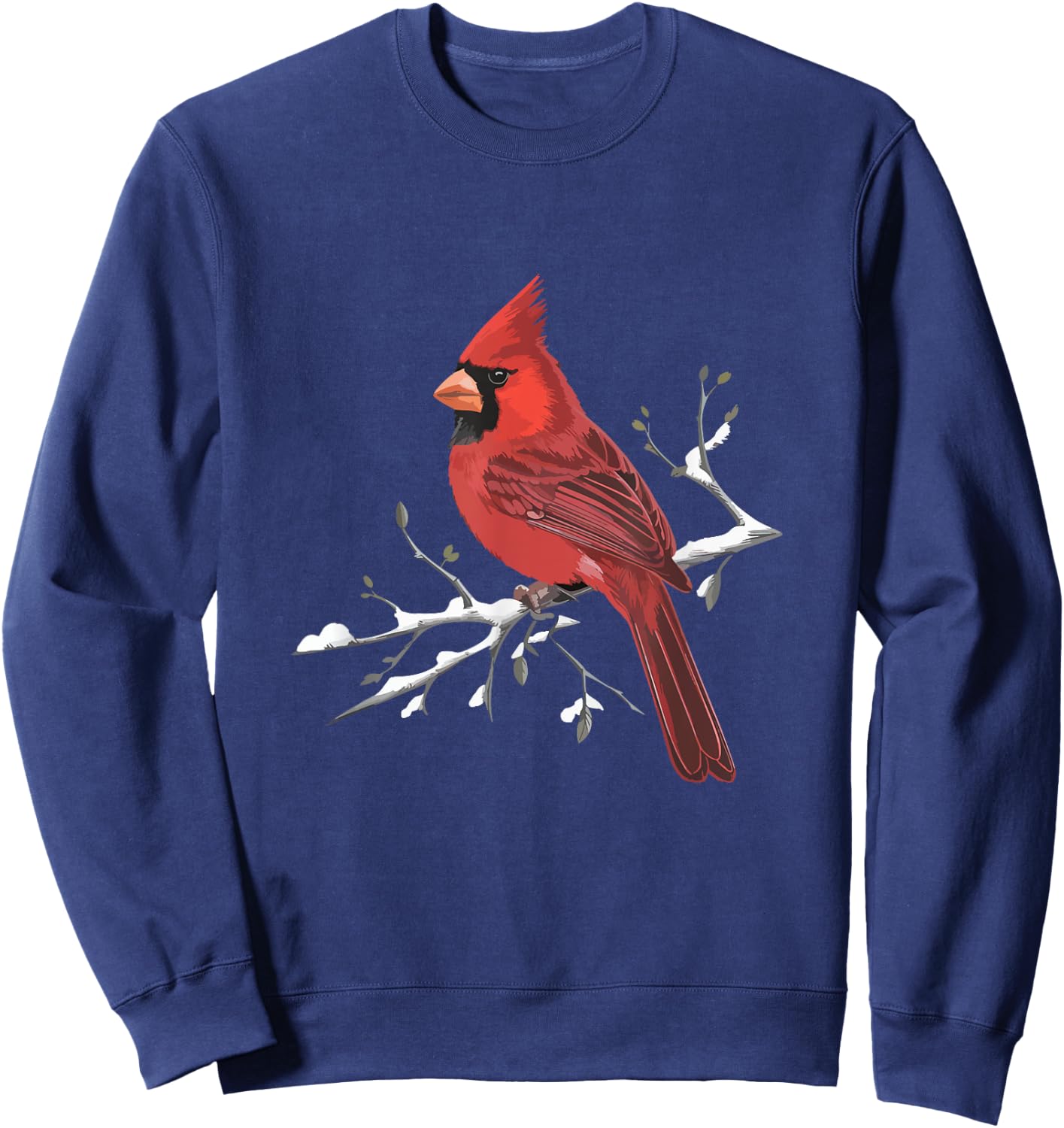 Majestic Red Cardinal Birdwatching Birdwatcher Bird Lover Sweatshirt - Sweatshirt | Navy