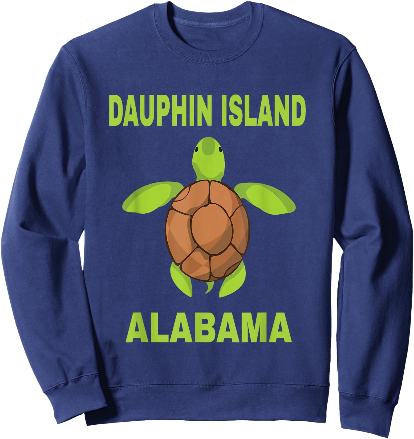 Dauphin Island Family Vacation Alabama Sea Turtle Sweatshirt - Sweatshirt | Navy