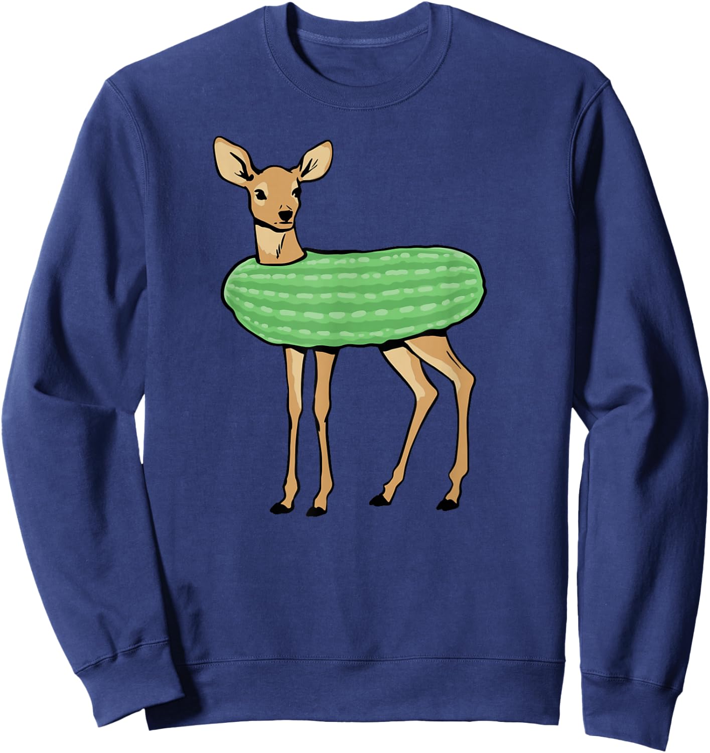 Dill Doe Funny Adult Humor Dill Pickle Deer Redneck Dill Doe , Small, Black Sweatshirt - Sweatshirt | Navy