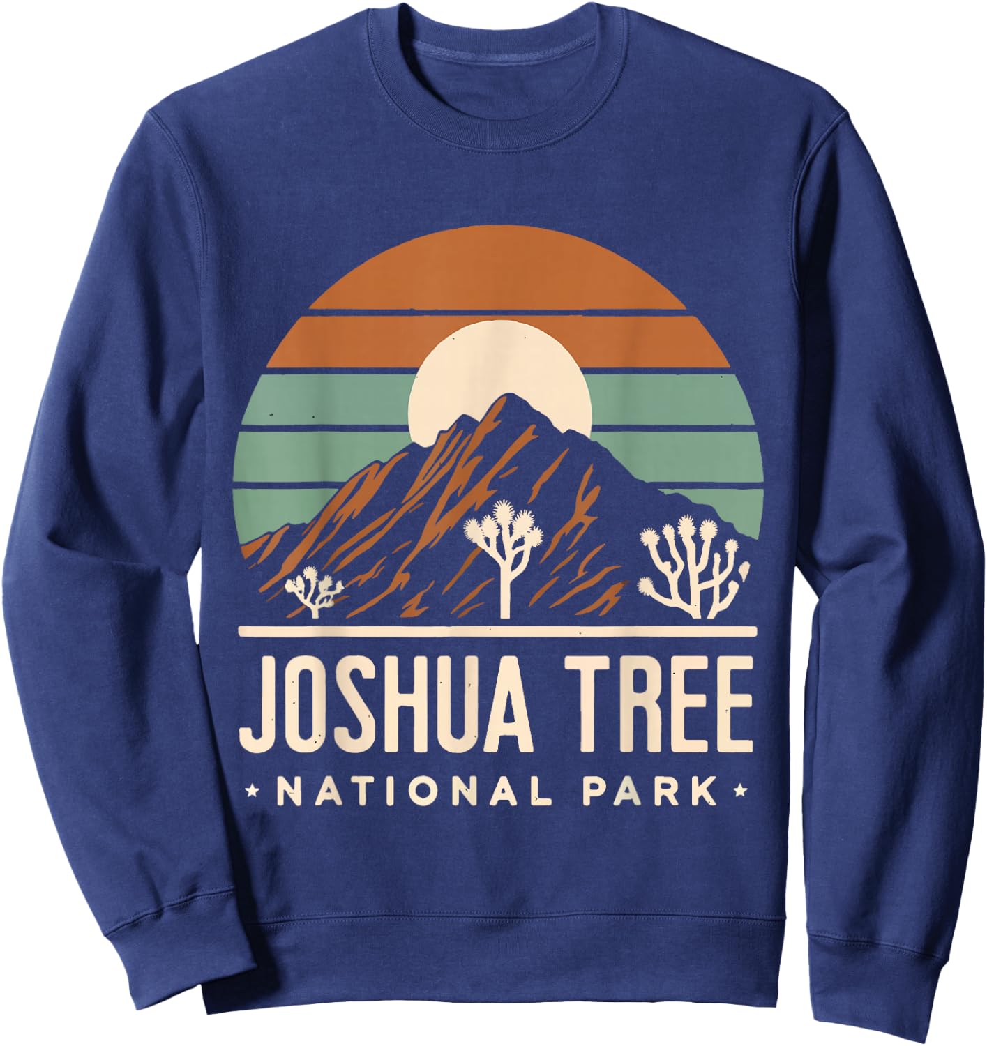 Joshua Tree Retro Vintage Hiking Camping California Sweatshirt - Sweatshirt | Navy