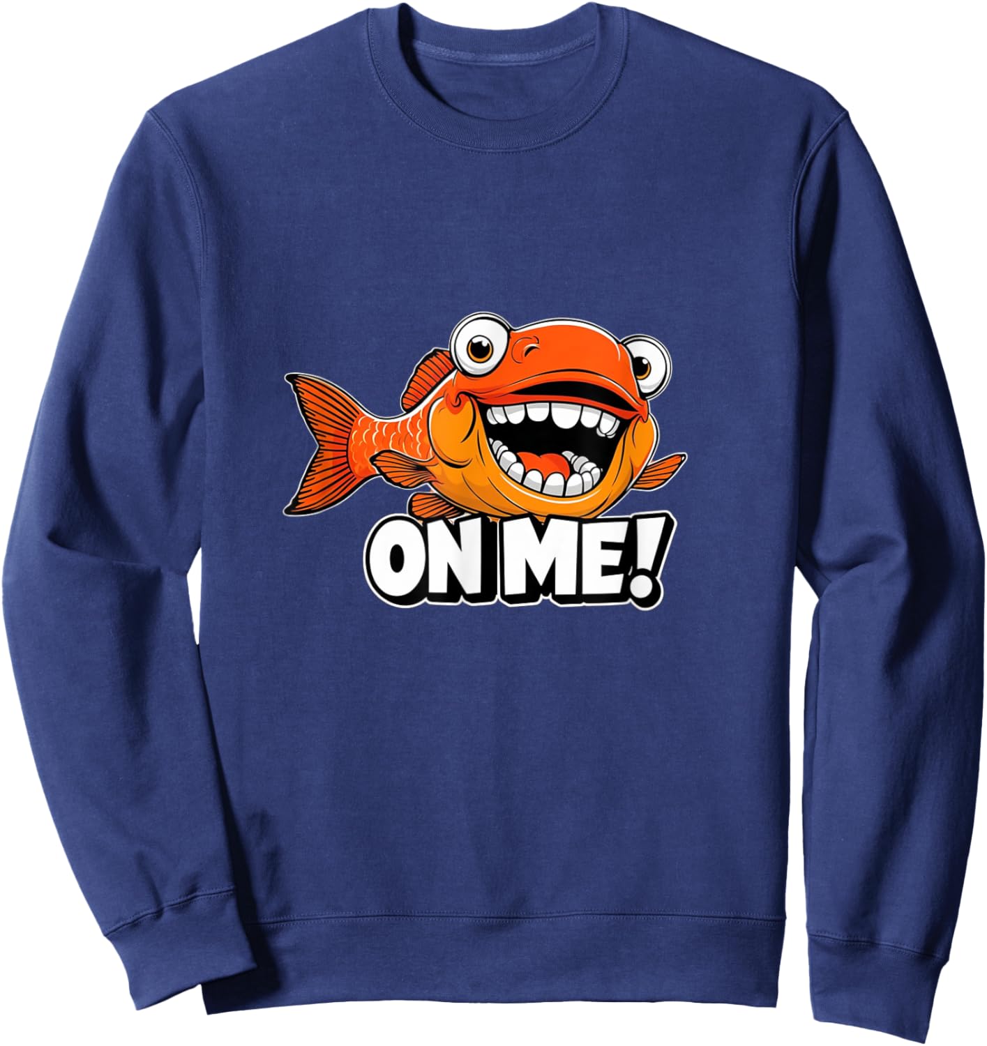 Fishy On Me , Kids & Youth Sweatshirt - Sweatshirt | Navy