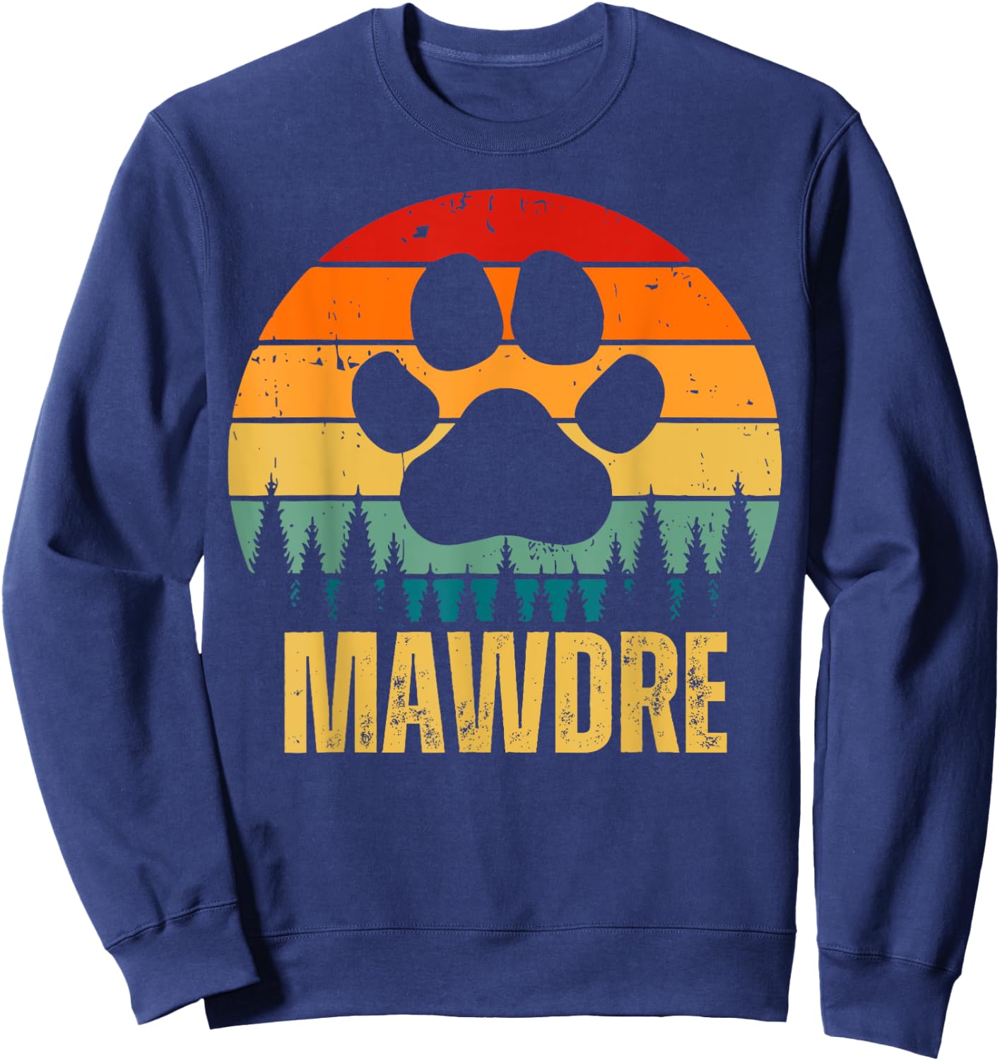 Mawdre Funny Cat Mom Dog Mom Mother's Day For Mom Pun Sweatshirt - Sweatshirt | Navy