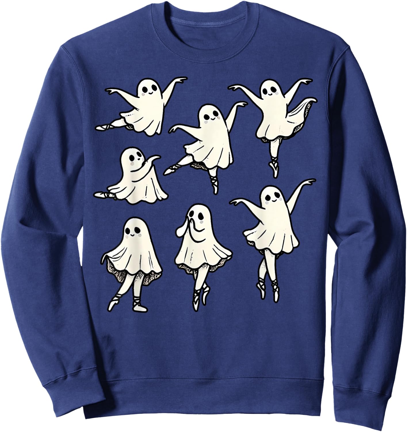Ballet Ghost Ballet Dancer Spooky Dance Teacher Halloween Sweatshirt - Sweatshirt | Navy