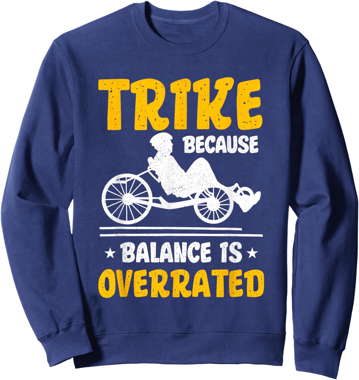 Recumbent Trike Cyclist Bicycle Sweatshirt - Sweatshirt | Navy