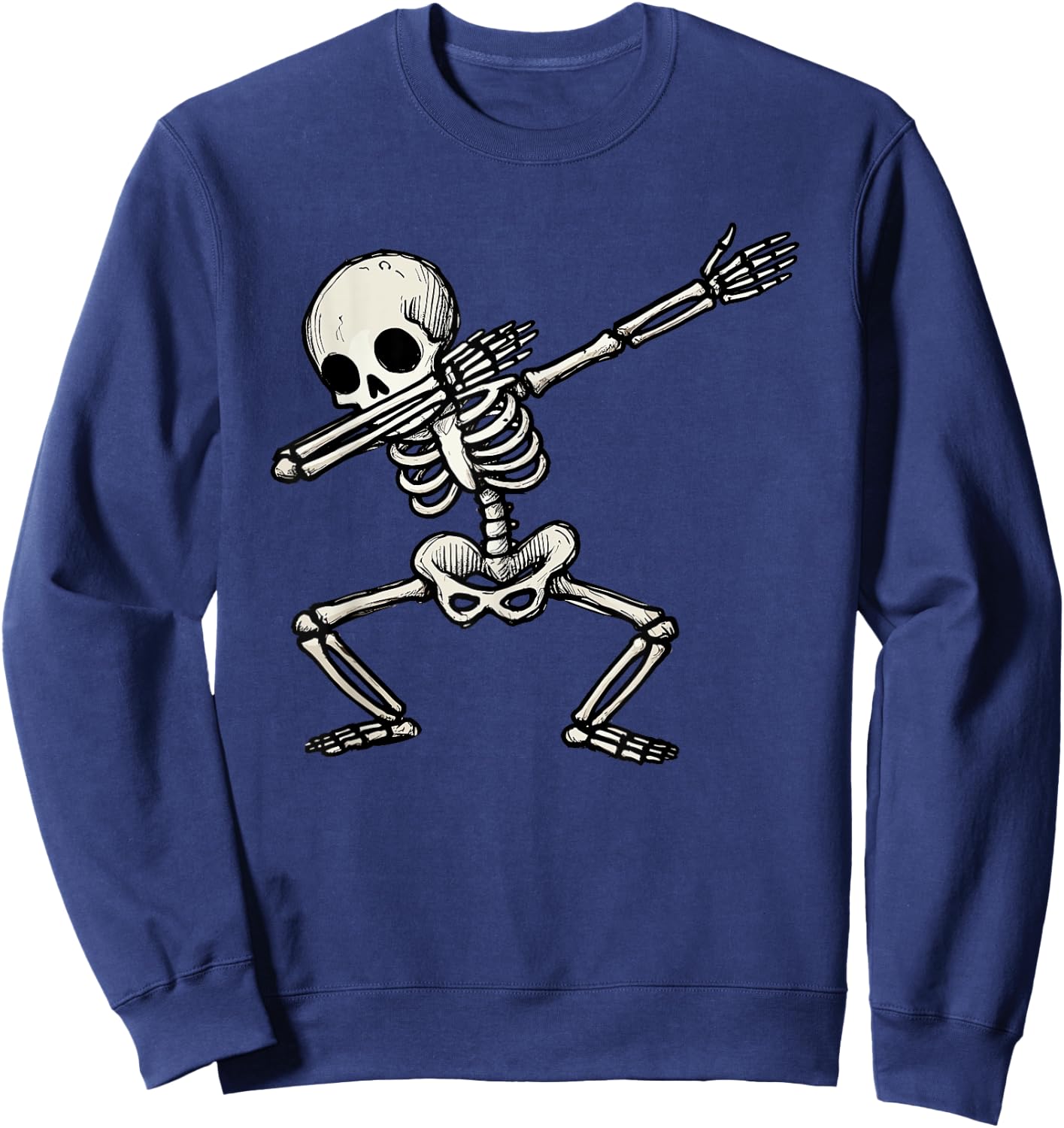 Skeleton Dabbing, Halloween, Men, Boys | Dab Dance, Rib Cage Sweatshirt - Sweatshirt | Navy