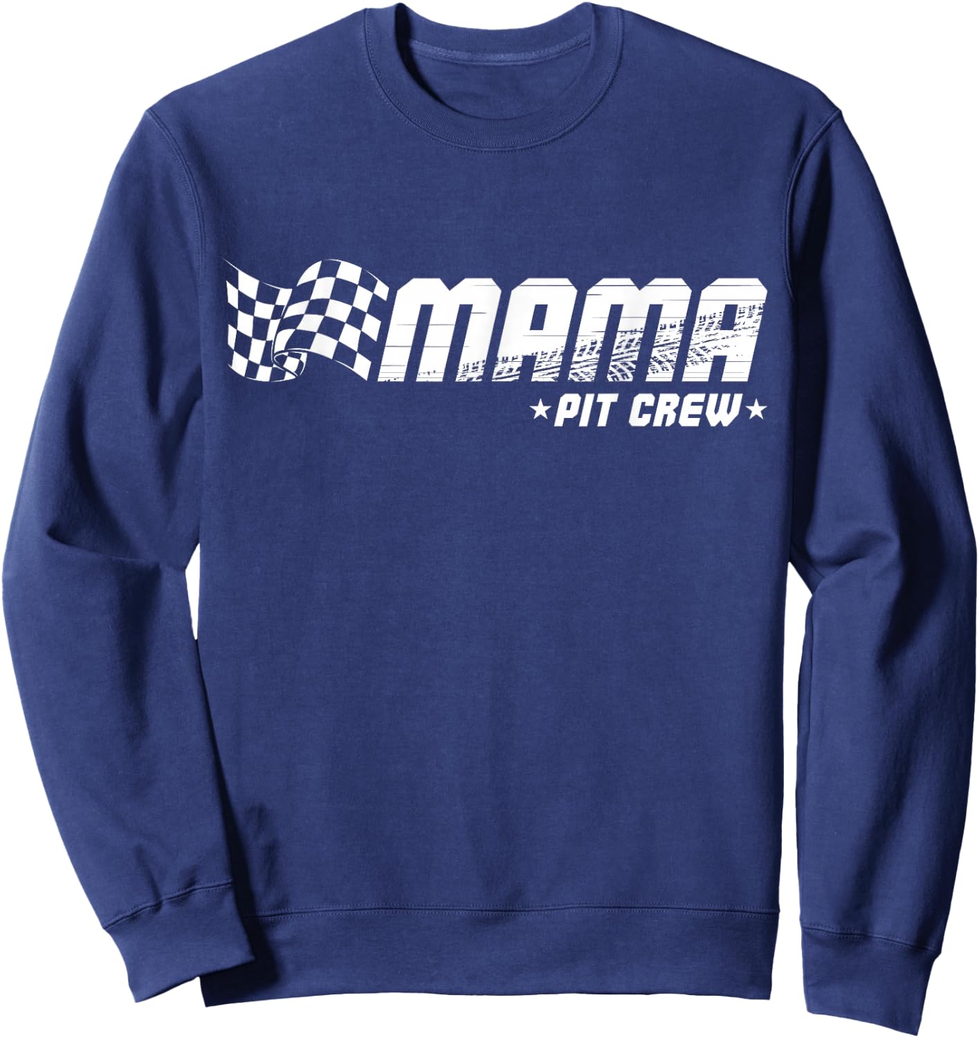 Mama Pit Crew Race Car Birthday Family Racing Sweatshirt - Sweatshirt | Navy