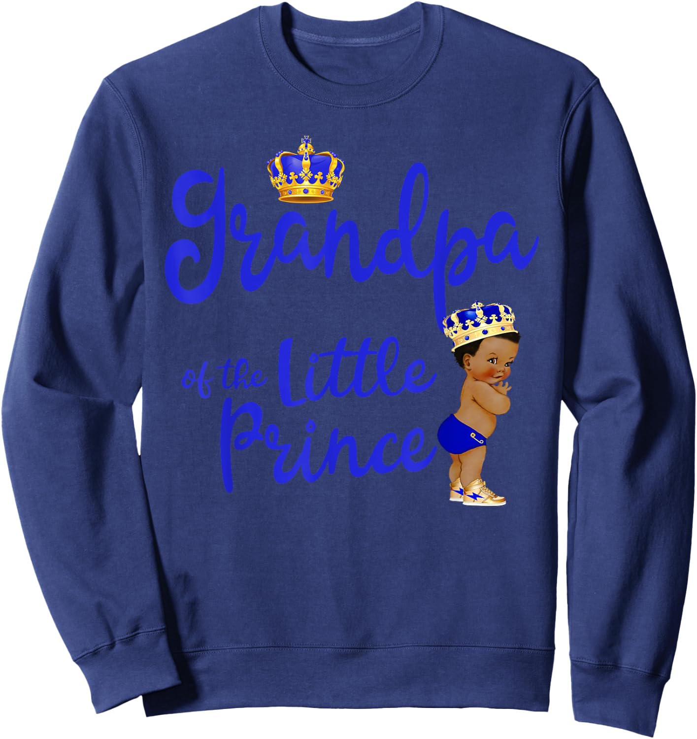 Grandpa Of The Birthday Prince Boy Bday Party Idea Sweatshirt - Sweatshirt | Navy