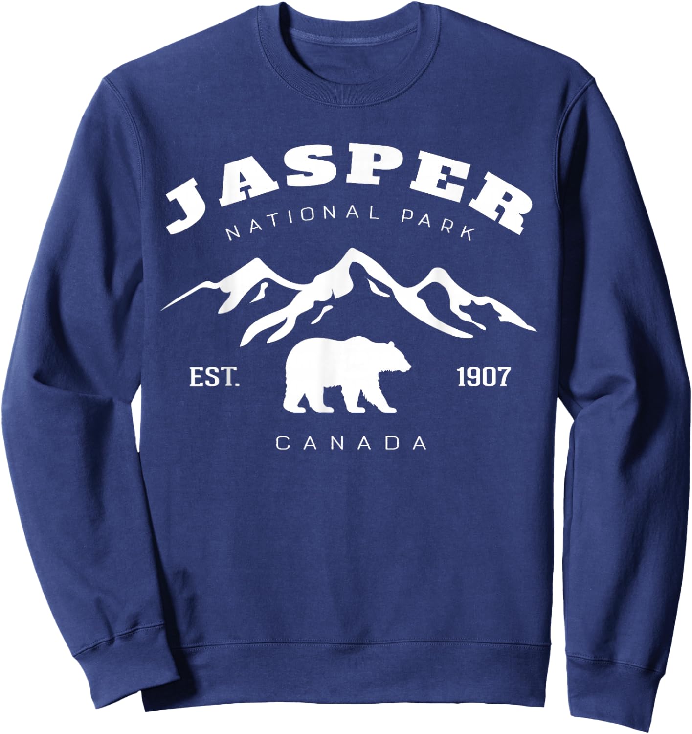 Retro Vintage Jasper National Park for kids Hiking Camping Sweatshirt - Sweatshirt | Navy