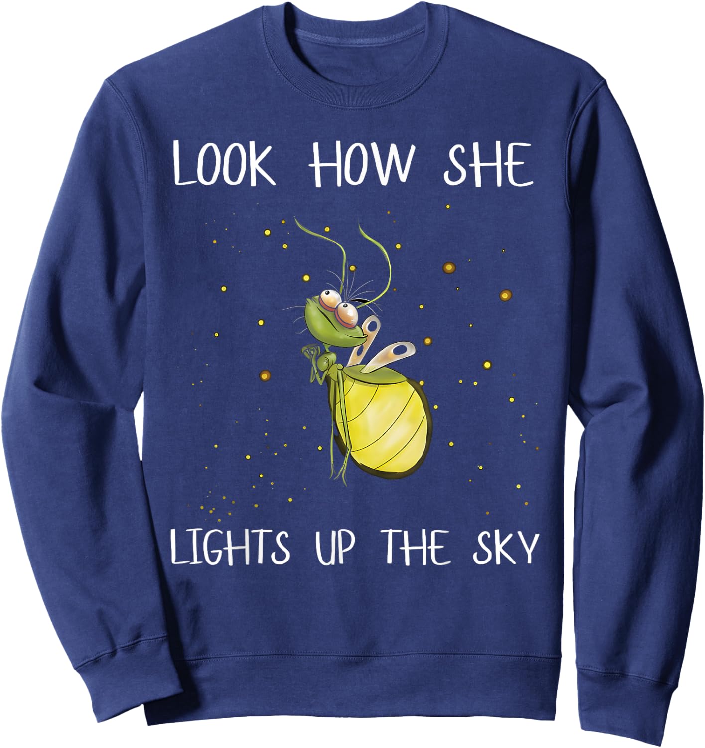 Firefly Ray Firefly Princess and The Frog Funny Meme Sweatshirt - Sweatshirt | Navy
