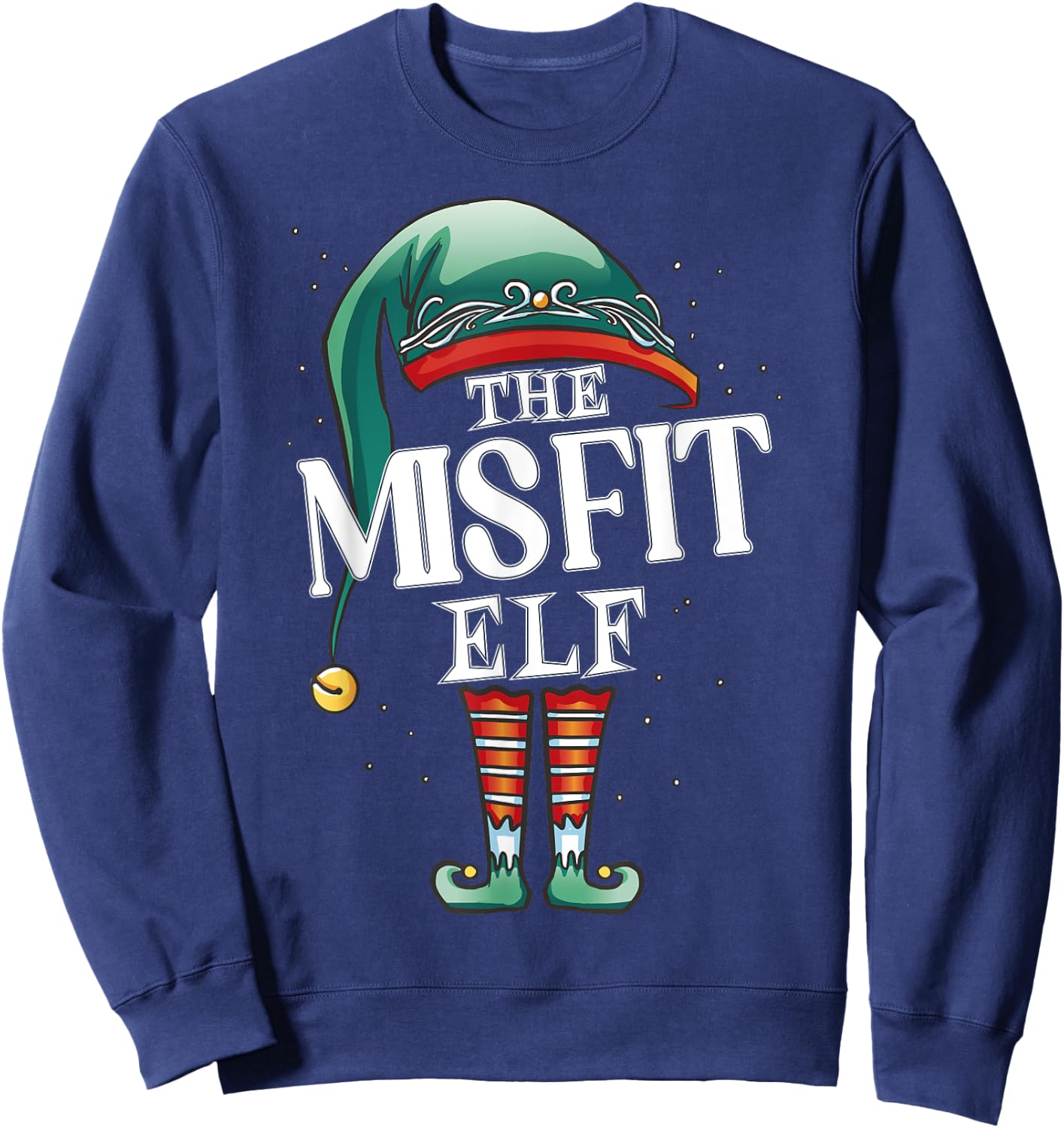 Misfit Elf Christmas Group Xmas Pajama Party Sweatshirt - Sweatshirt | Navy