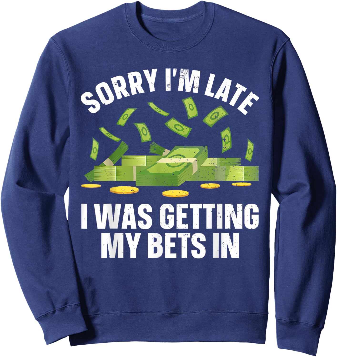 Funny Sports Betting Design Women Sports Gambling Sweatshirt - Sweatshirt | Navy