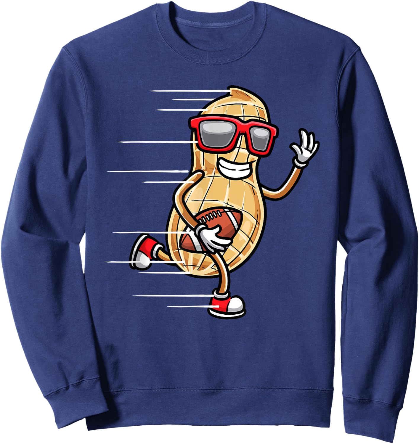 Peanut Football Player Sports Fan Kids Men Women Sweatshirt - Sweatshirt | Navy
