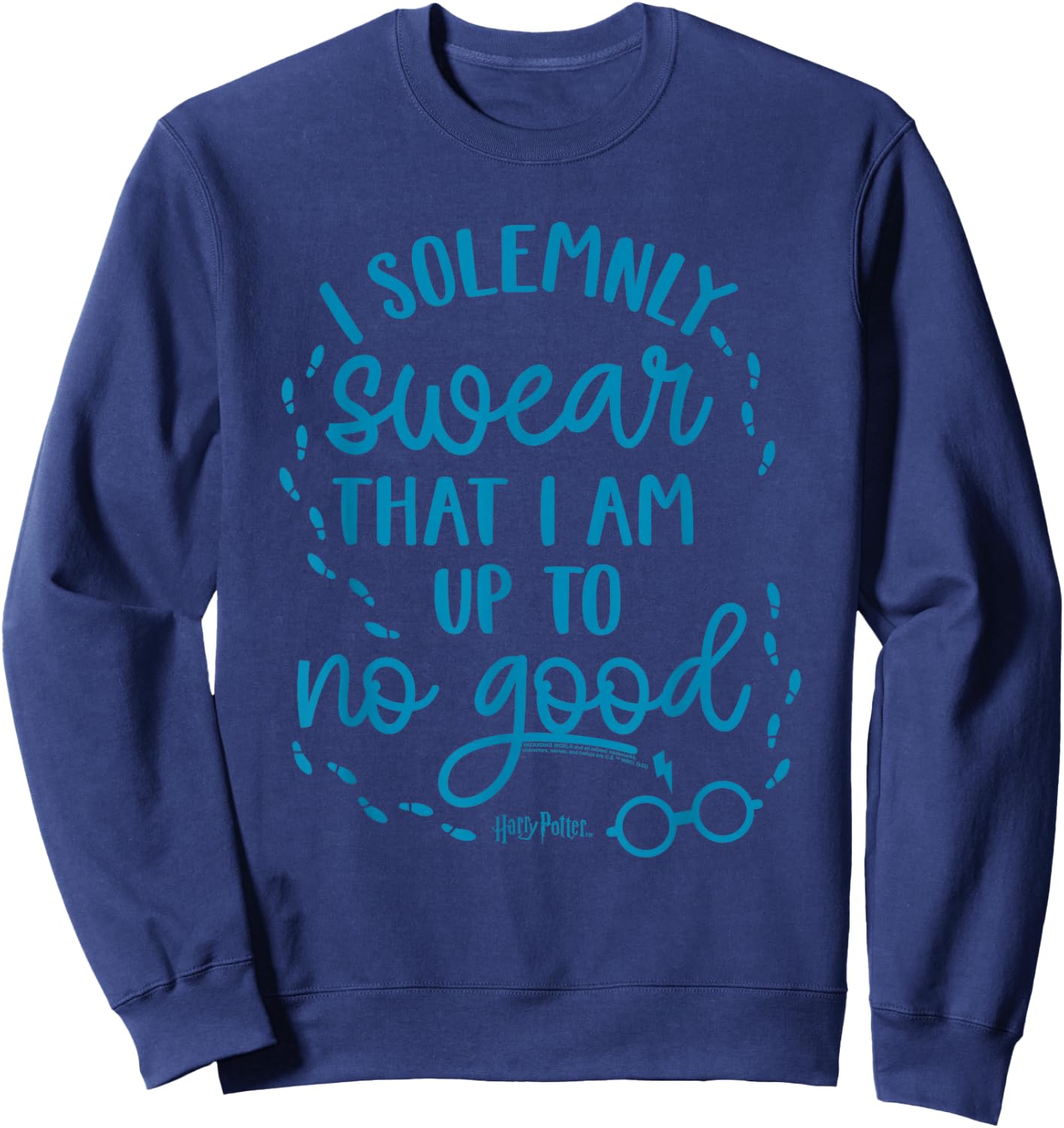 Harry Potter Up to No Good on Blue Sweatshirt - Sweatshirt | Navy