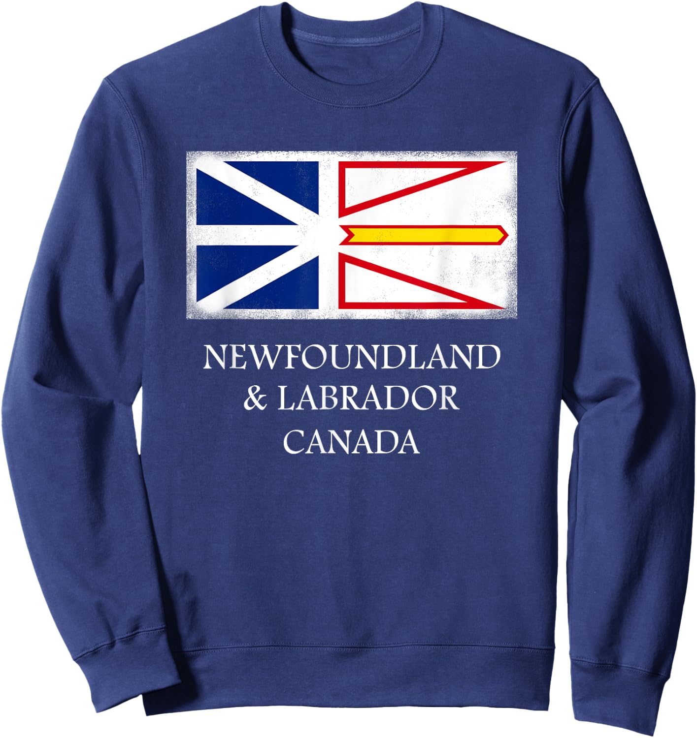 Newfoundland Labrador Canada Vintage Provincial Flag Sweatshirt - Sweatshirt | Navy