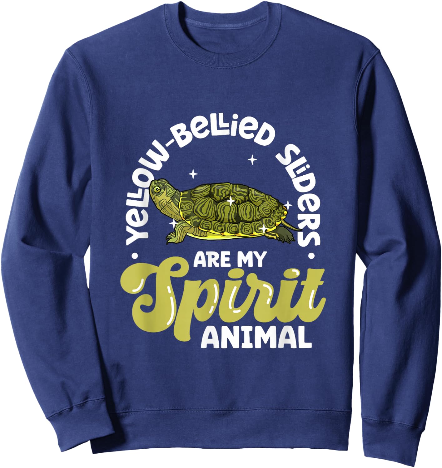 My Spirit Animal Yellow Cheek Jewellery Turtle Sweatshirt - Sweatshirt | Navy