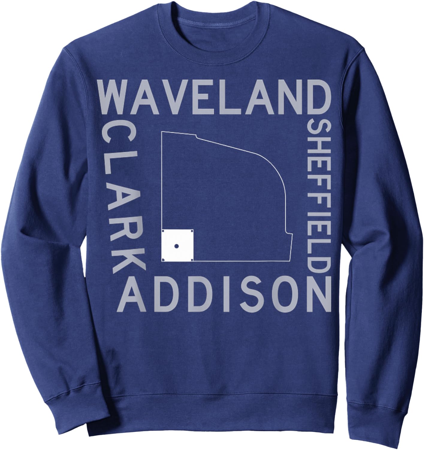 Baseball stadium Streets Of Wrigley Field Sheffield Addison Sweatshirt - Sweatshirt | Navy