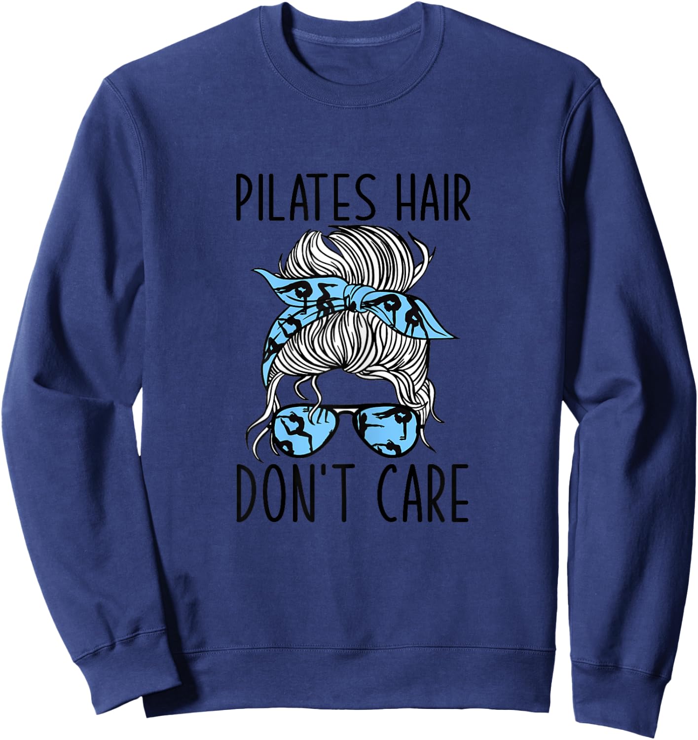 Meditation Pilates Instructor Graphic Design Pilates Sweatshirt - Sweatshirt | Navy