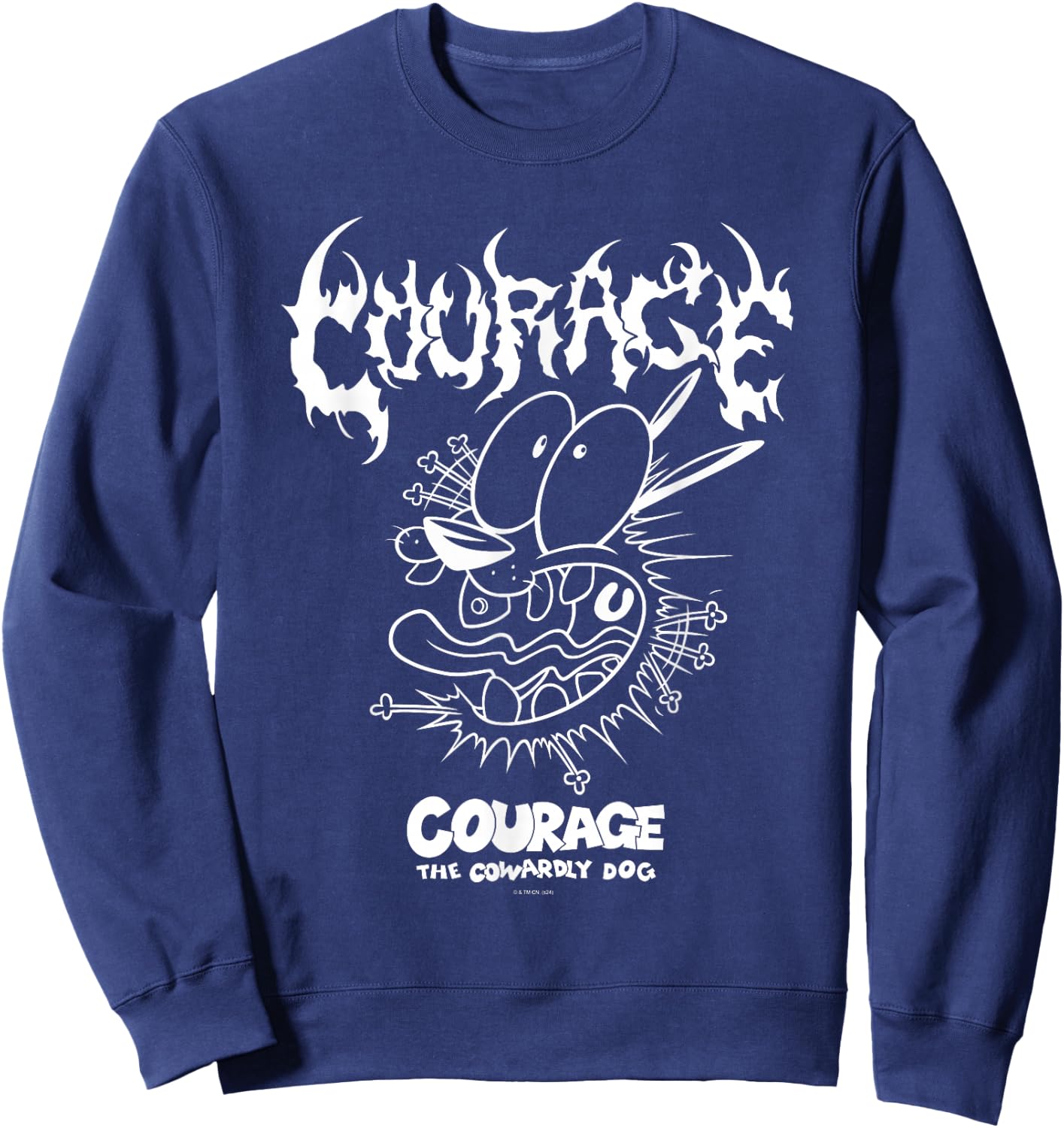 Courage The Cowardly Dog Extreme Metal Sweatshirt - Sweatshirt | Navy