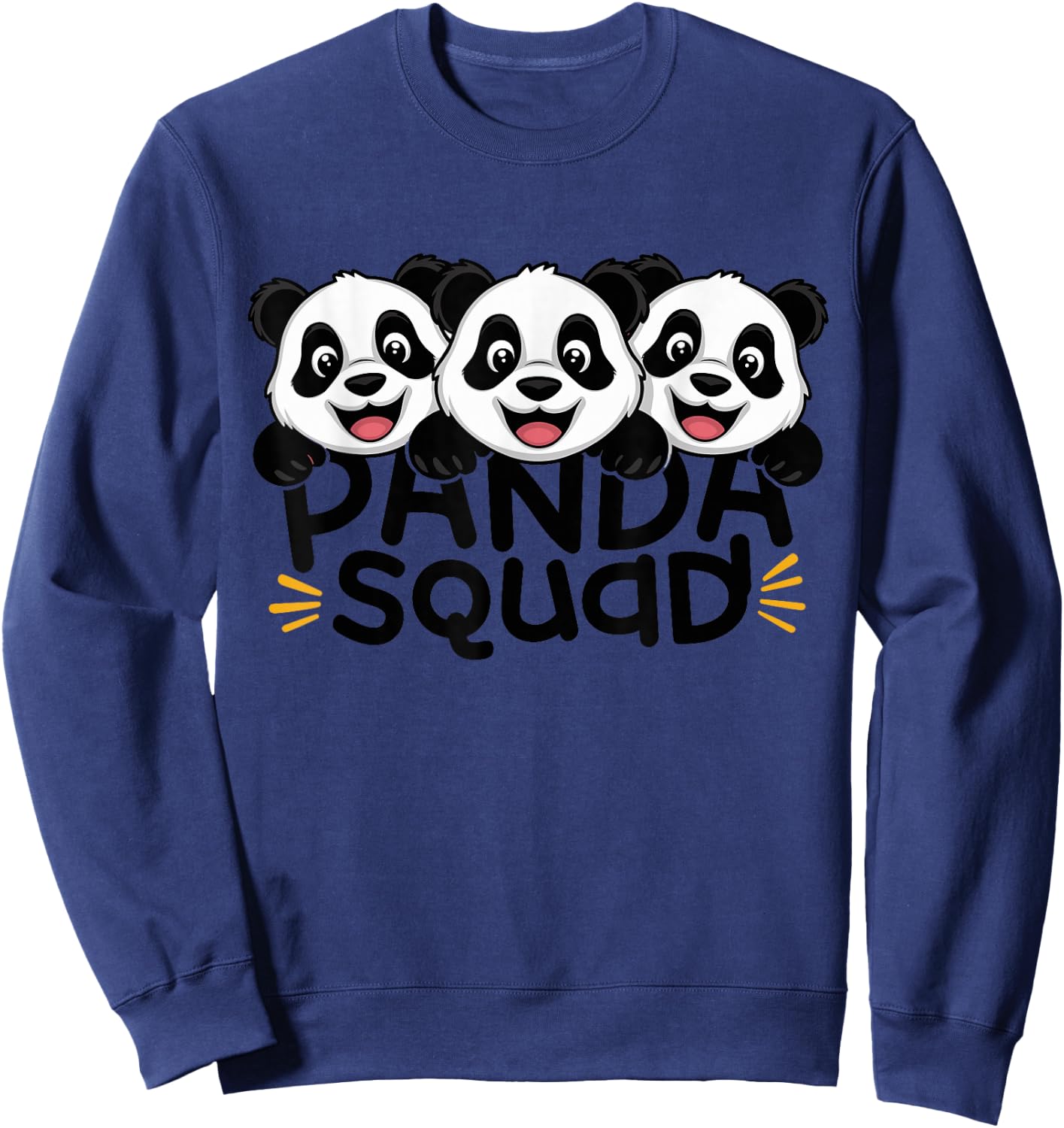 Panda Squad Design for Panda Lover Stuff | Kids Panda Sweatshirt - Sweatshirt | Navy