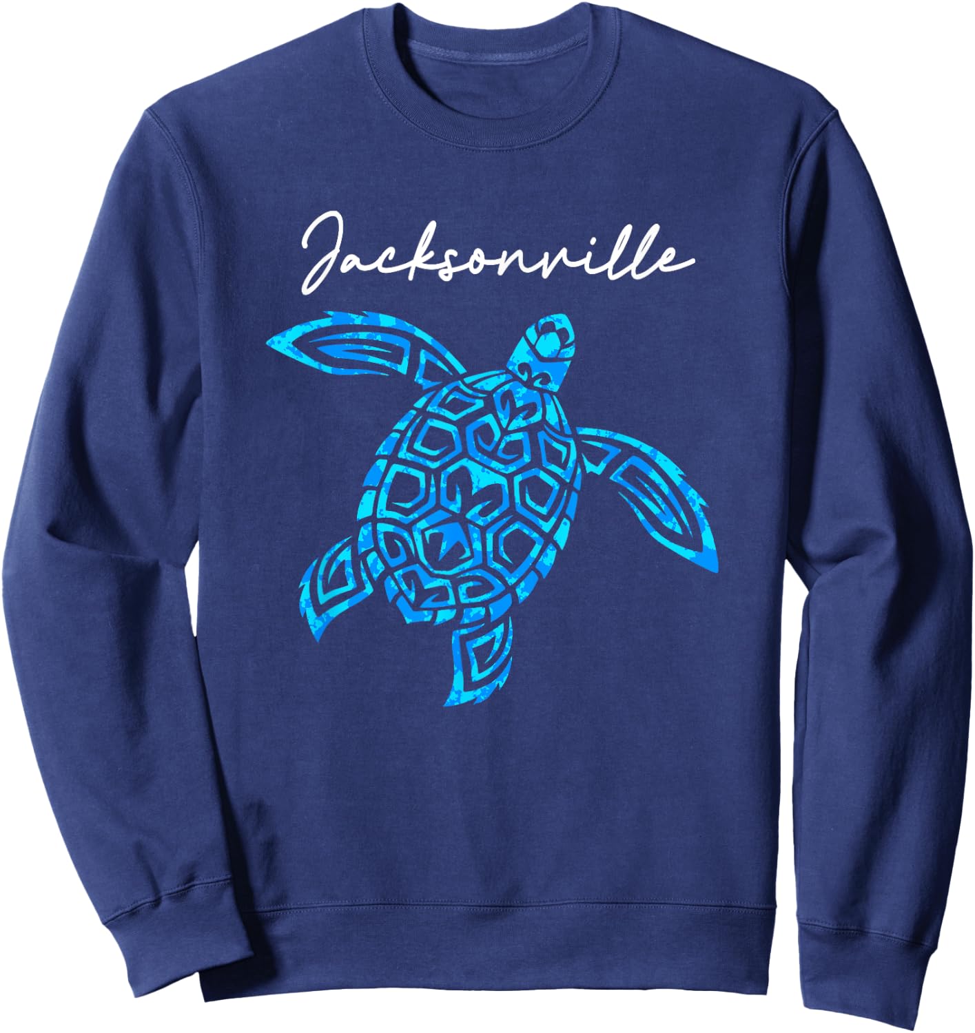 Jacksonville Florida Sea Turtle Vacation Souvenir Boys Girls Sweatshirt - Sweatshirt | Navy