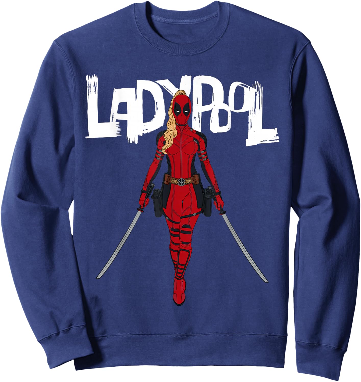 Marvel Studios Deadpool & Wolverine Ladypool with Swords Sweatshirt - Sweatshirt | Navy