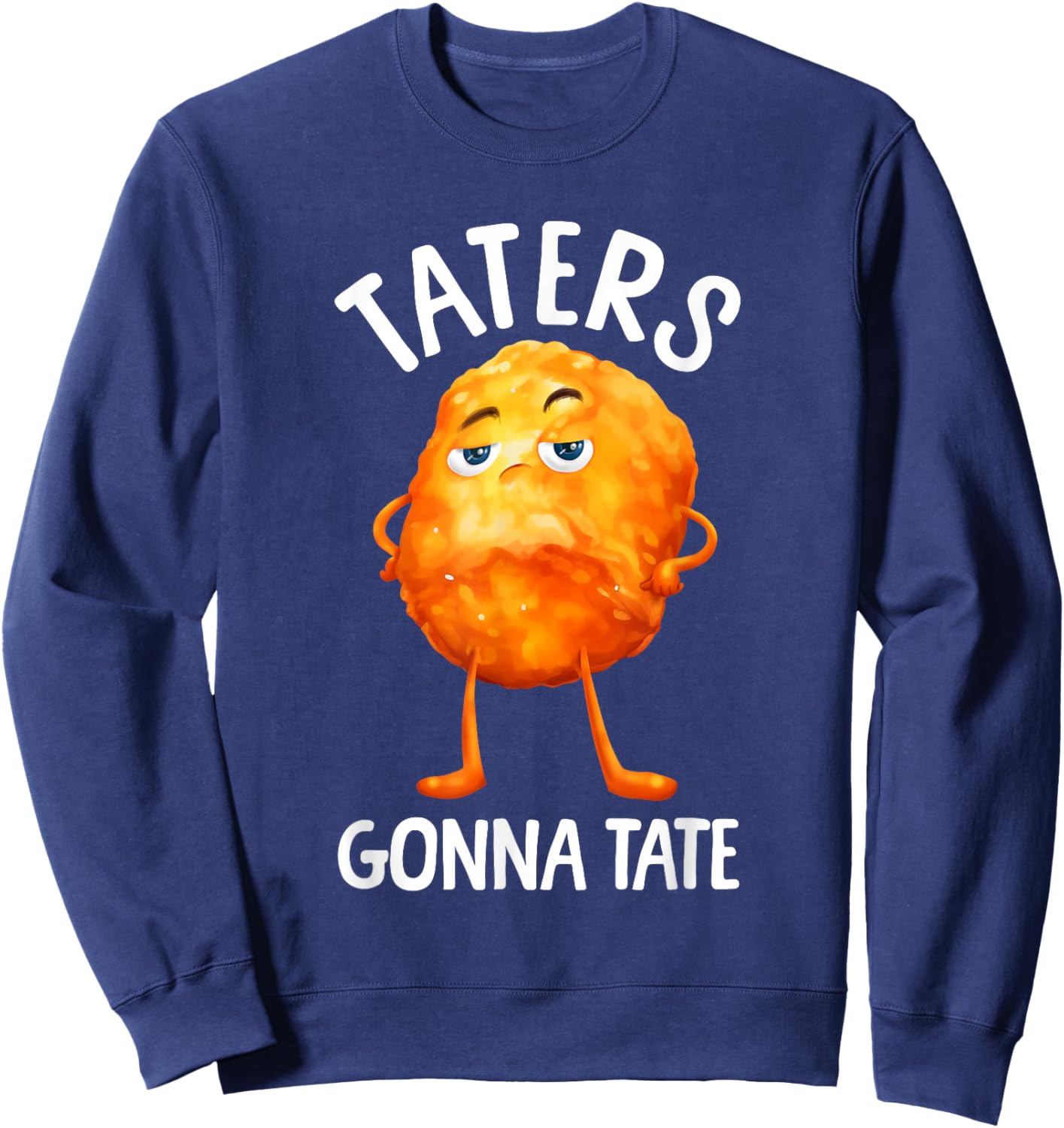 Best Tater Tot Art Women Kids Potato Tater Tot Lover Sweatshirt - Sweatshirt | Navy