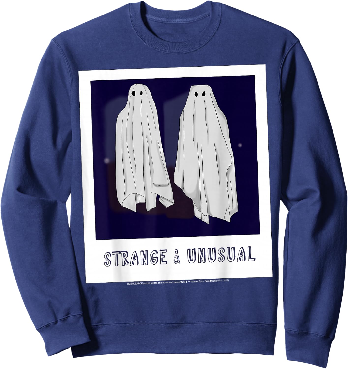 Beetlejuice Ghost Polaroid Strange & Unusual Sweatshirt - Sweatshirt | Navy