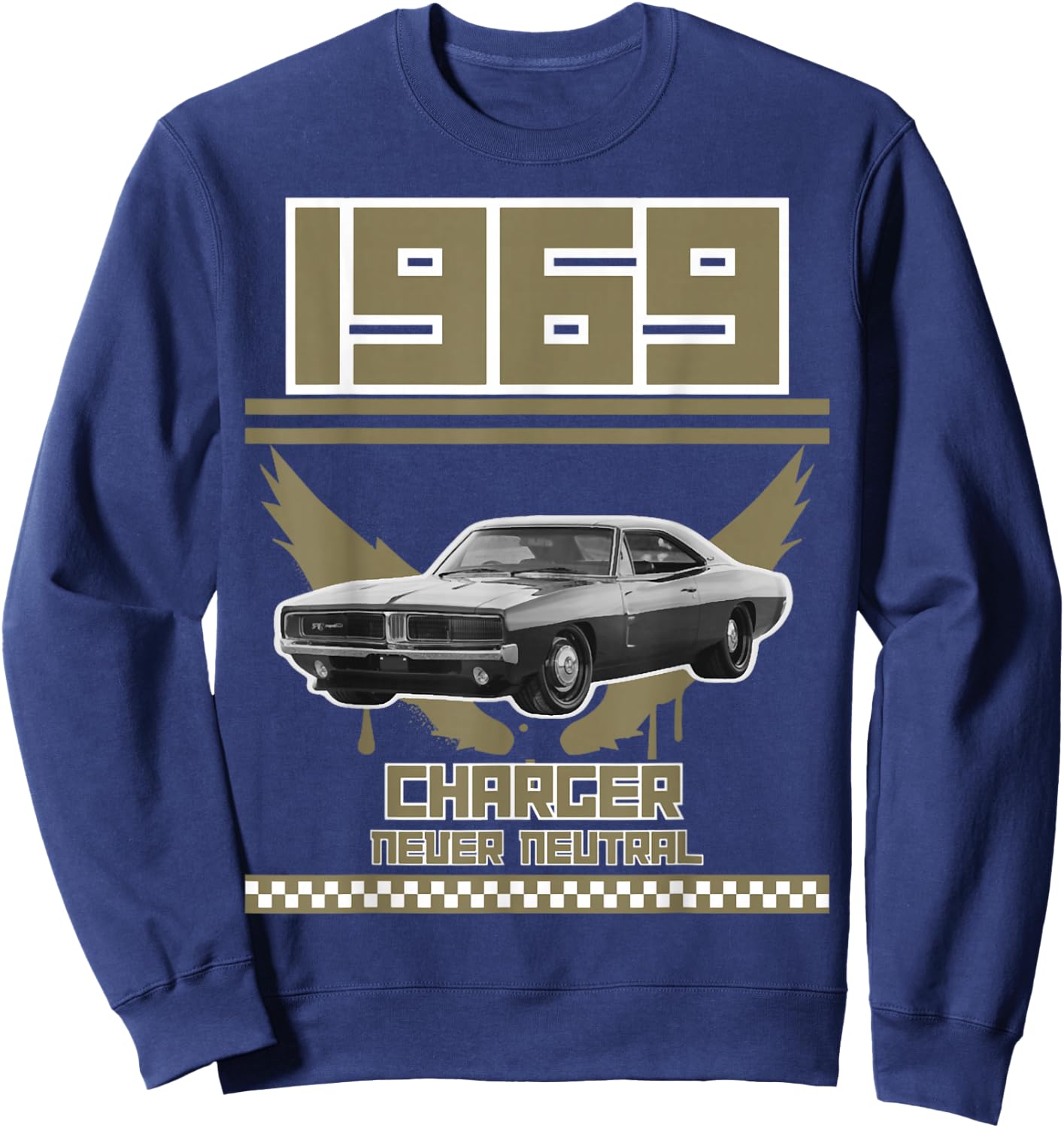 1969 69 Charger Pony Car Sweatshirt - Sweatshirt | Navy