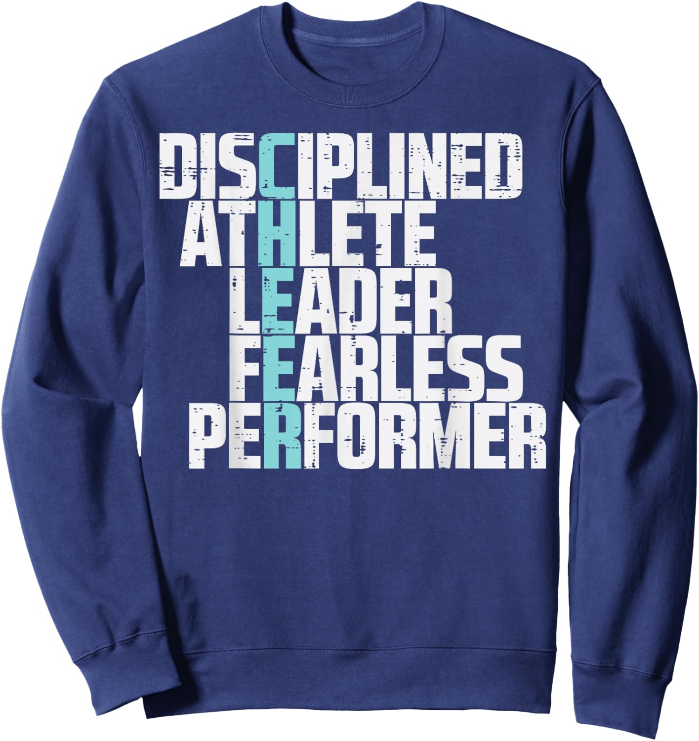 Cheer Disciplined Athlete Leader Cheerleader Women Men Kids Sweatshirt - Sweatshirt | Navy