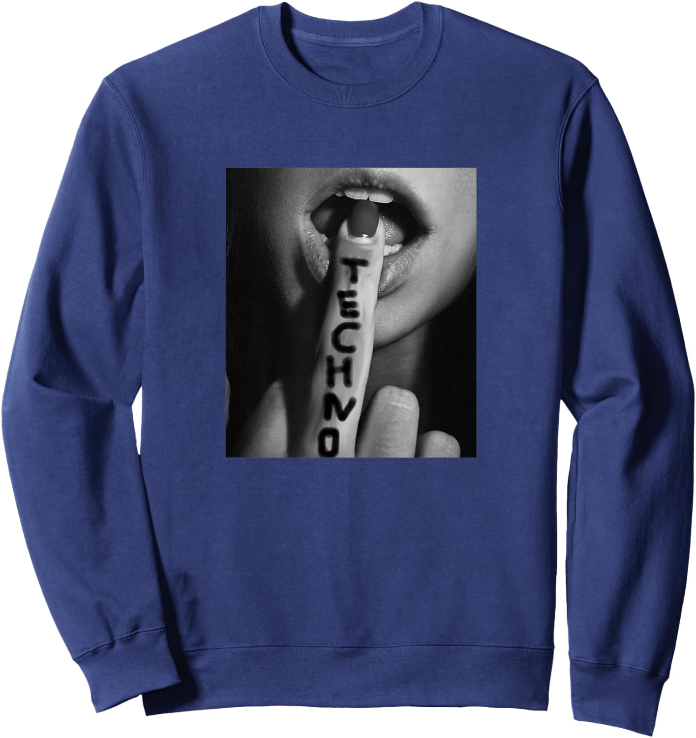 Hot Techno , Sexy Design, Techno Rave Sweatshirt - Sweatshirt | Navy