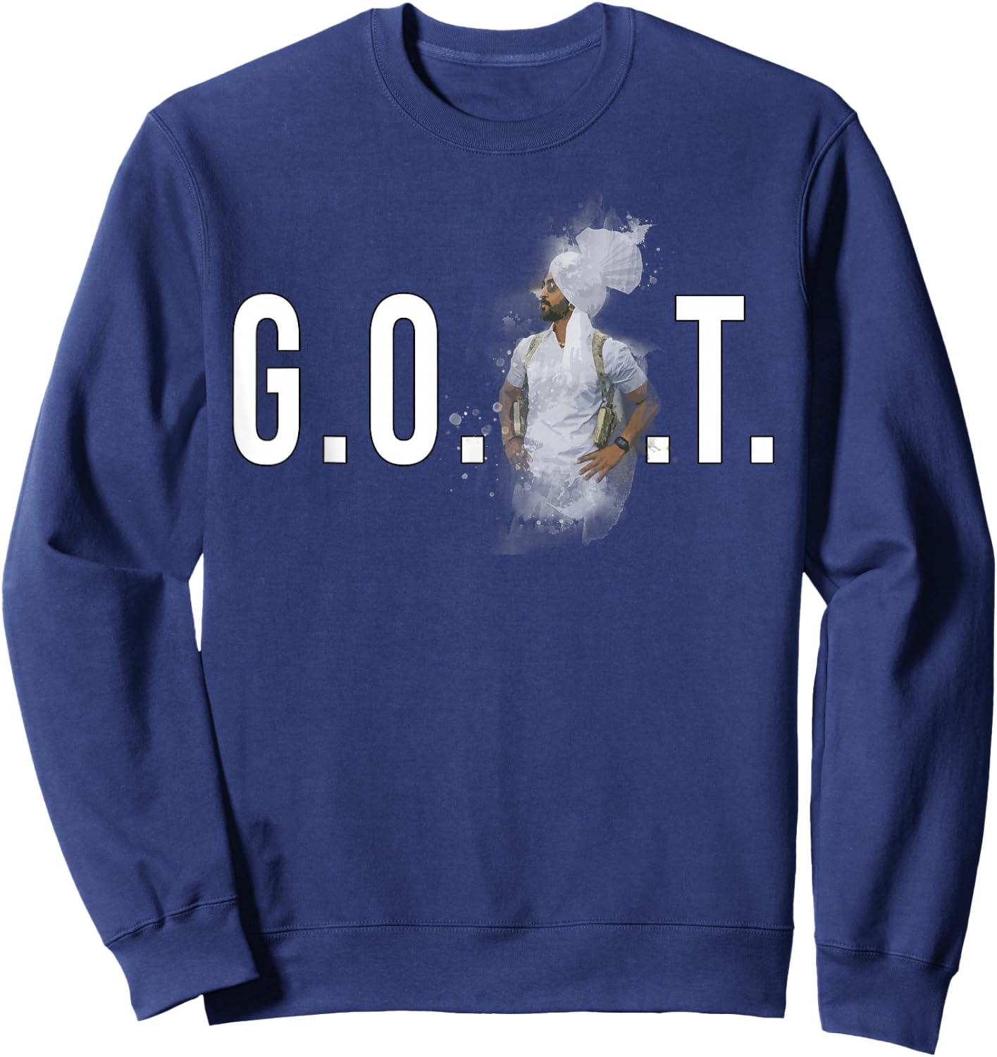 DILJIT DOSANJH | G.O.A.T. | Punjabi Singer | Desi Apparel Sweatshirt - Sweatshirt | Navy