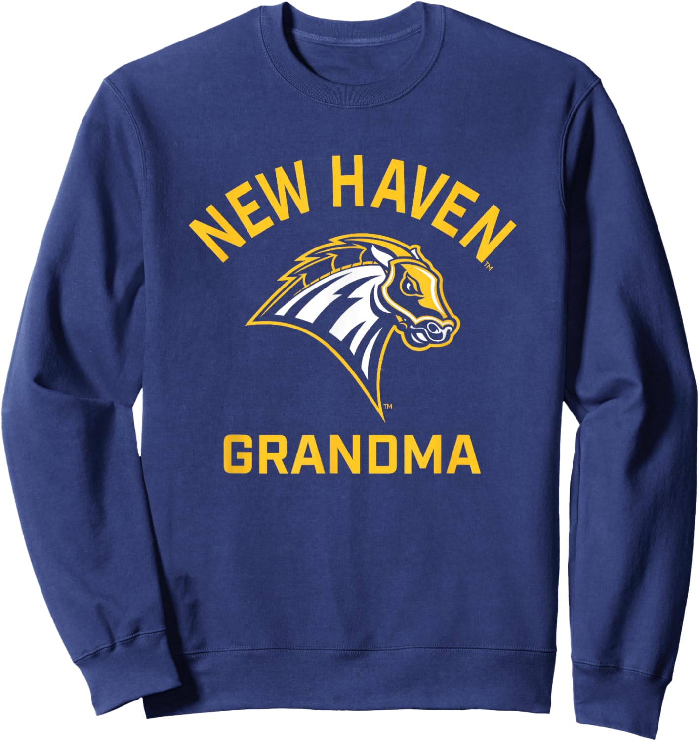 University of New Haven UNH Chargers Arched Grandma Sweatshirt - Sweatshirt | Navy