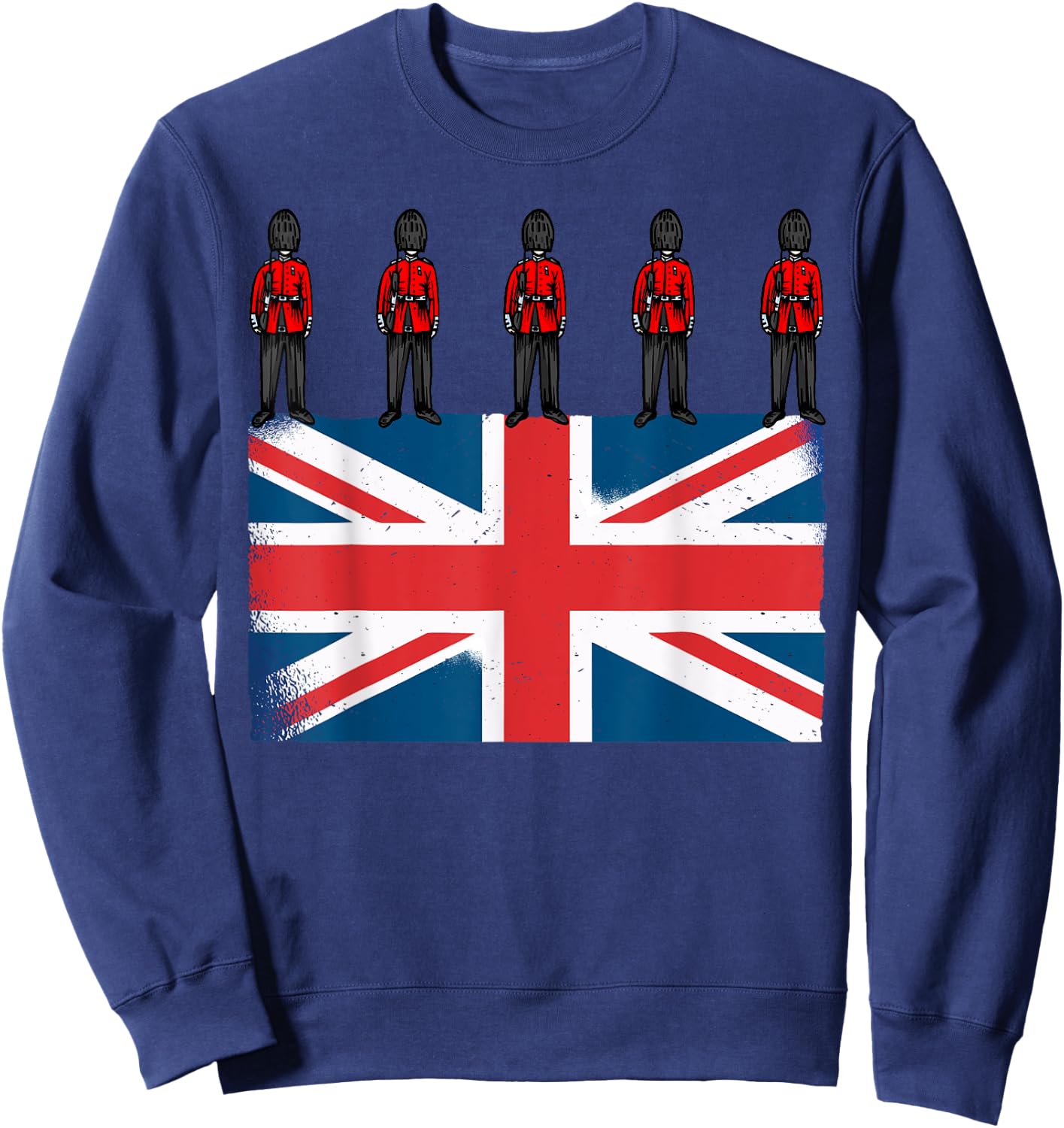Kings British Guards King III London British Flag Sweatshirt - Sweatshirt | Navy