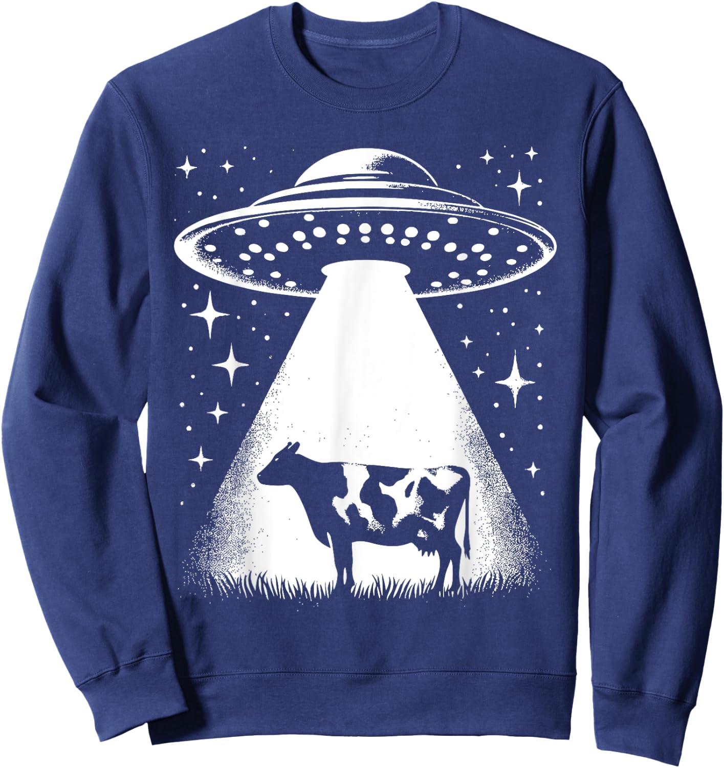 Cow Farmer Breeder - Funny Alien Normande Cattle UFO Sweatshirt - Sweatshirt | Navy