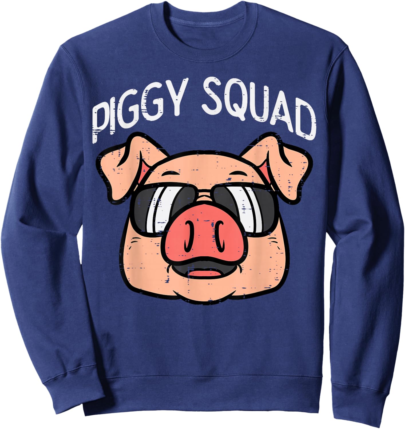 Piggy Squad Funny Pig Farmer Hog Farm Animal Men Women Kids Sweatshirt - Sweatshirt | Navy