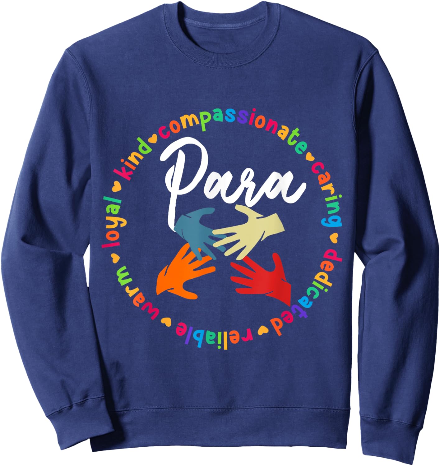 Back To School , Women Teacher Paraprofessional Sweatshirt - Sweatshirt | Navy