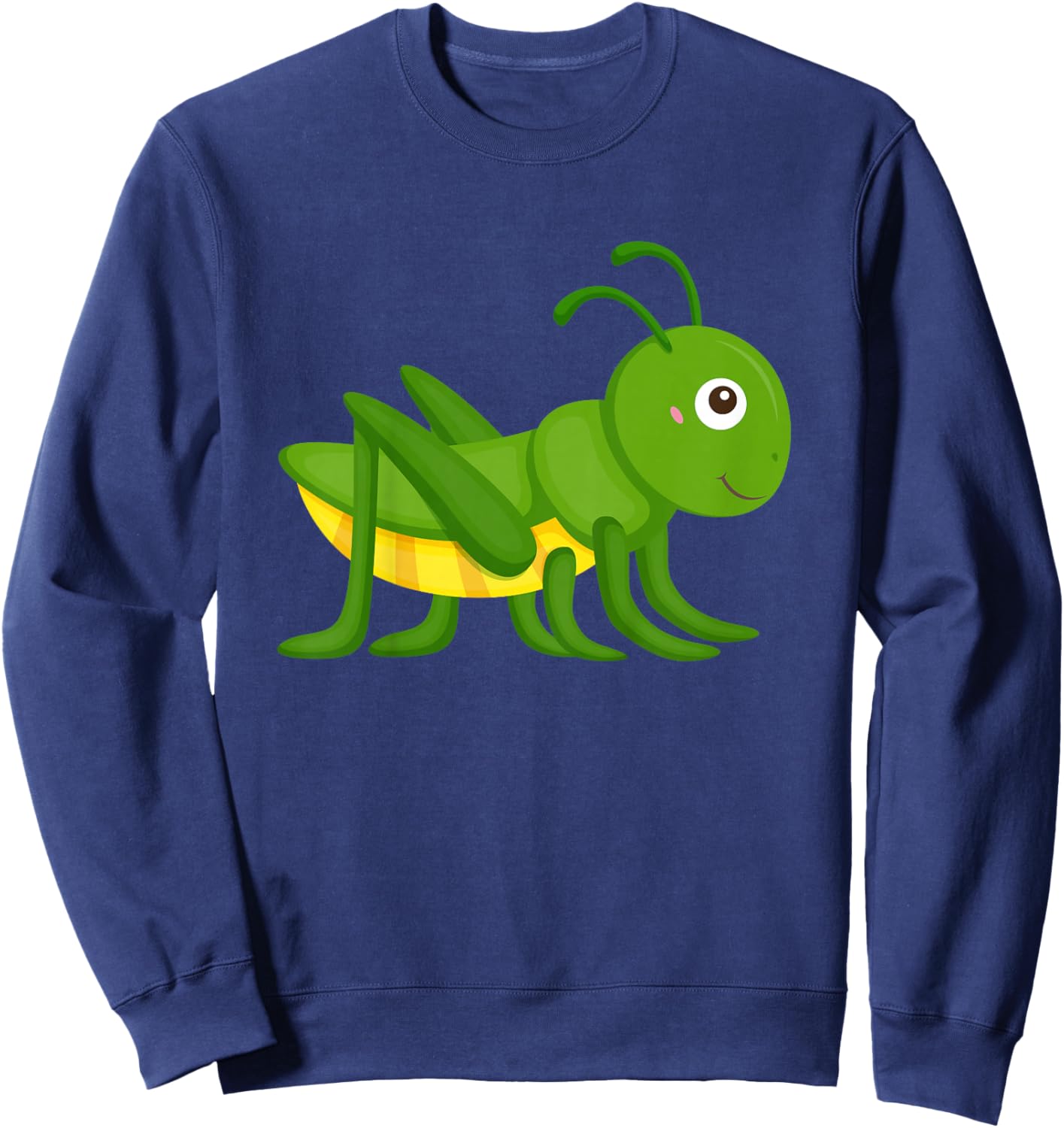 Happy Grasshopper Drawing Boys Girls Toddlers Sweatshirt - Sweatshirt | Navy